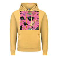 Vintage Mustard pink glitter graduation seamless pattern Vintage Hoodie - BundleAndBundleShop