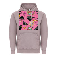 Vintage Zinc pink glitter graduation seamless pattern Vintage Hoodie - BundleAndBundleShop