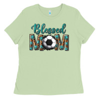Matcha western blessed mom with soccer Ladies Tee - texasbilliewilder