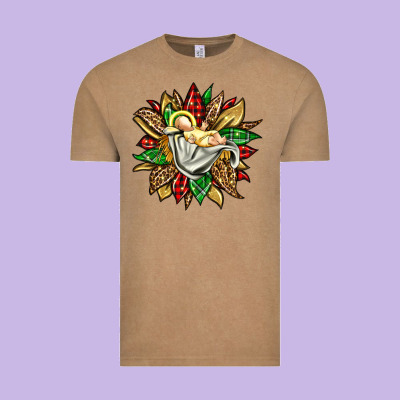 Christmas Baby Jesus Sunflower Vintage Tee Designed By Jasminsmagicworld