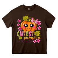 Chocolate Brown Cutest Pumpkin In The Patch Heavy Core Tee - texasbilliewilder