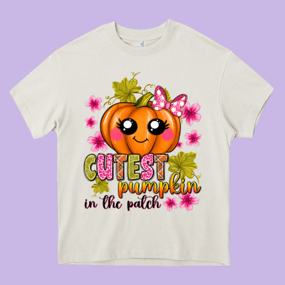Cutest Pumpkin In The Patch Heavy Core Tee Designed By Texasbilliewilder