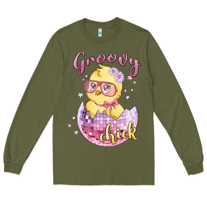 Groovy Chick Easter Long Sleeve Tee by MaliasSmallBusiness | Teevron