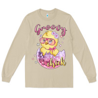 Mushroom groovy chick easter Long Sleeve Tee - MaliasSmallBusiness