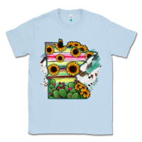 Dusty Blue Minnesota State Map Classic Tee - RanaPortraitStore