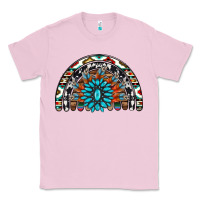 Bubblegum Pink western turquoise aztec cowhide serape  rainbows Classic Tee - AdoDesignShop
