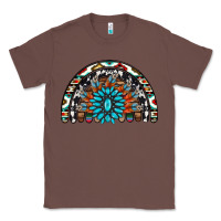 Chestnut western turquoise aztec cowhide serape  rainbows Classic Tee - AdoDesignShop
