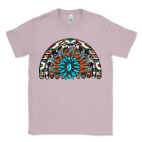 Lilac western turquoise aztec cowhide serape  rainbows Classic Tee - AdoDesignShop