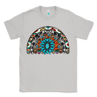Moon Dust western turquoise aztec cowhide serape  rainbows Classic Tee - AdoDesignShop
