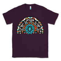 Plum western turquoise aztec cowhide serape  rainbows Classic Tee - AdoDesignShop