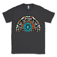 Smoke western turquoise aztec cowhide serape  rainbows Classic Tee - AdoDesignShop