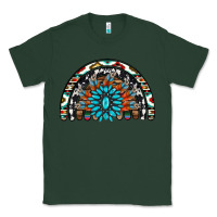 Sports Green western turquoise aztec cowhide serape  rainbows Classic Tee - AdoDesignShop