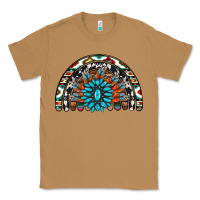 Toasted Coconut western turquoise aztec cowhide serape  rainbows Classic Tee - AdoDesignShop
