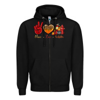 Black Peace Love Firefighter Zipper Hoodie - BundleAndBundleShop