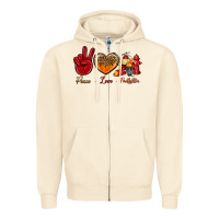 Peace Love Firefighter Zipper Hoodie | Teevron