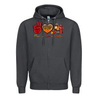 Smoke Peace Love Firefighter Zipper Hoodie - BundleAndBundleShop