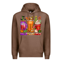 Chestnut hallothanksmas coffee cups Premium Hoodie - texasbilliewilder