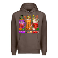 Coffee hallothanksmas coffee cups Premium Hoodie - texasbilliewilder