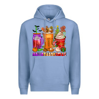 Colony Blue hallothanksmas coffee cups Premium Hoodie - texasbilliewilder