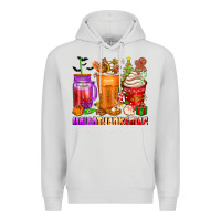 Dove Grey hallothanksmas coffee cups Premium Hoodie - texasbilliewilder