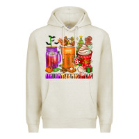 Oatmeal Heather hallothanksmas coffee cups Premium Hoodie - texasbilliewilder