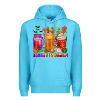 Ocean Blue hallothanksmas coffee cups Premium Hoodie - texasbilliewilder