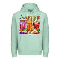 Seafoam hallothanksmas coffee cups Premium Hoodie - texasbilliewilder