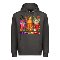 Smoke hallothanksmas coffee cups Premium Hoodie - texasbilliewilder