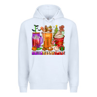 White hallothanksmas coffee cups Premium Hoodie - texasbilliewilder