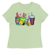 Matcha nail art coffee cups Ladies Tee - Zillion Design Studio