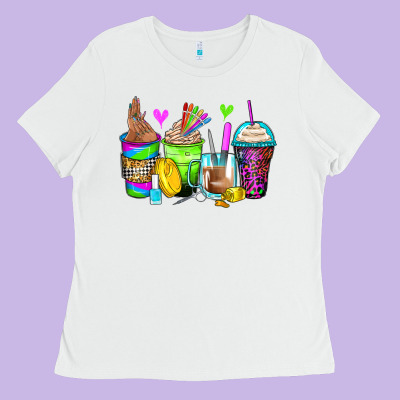 Nail Art Coffee Cups Ladies Tee Designed By Zillion Design Studio