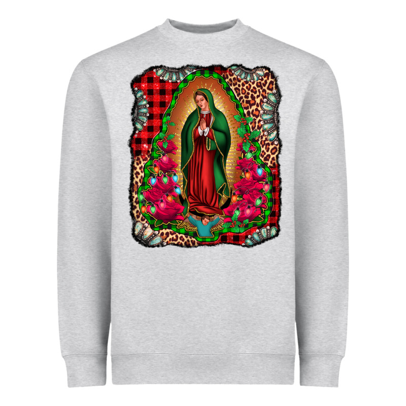Our Lady Of Guadalupe Christmas Heavyweight Sweatshirt by Jasminsmagicworld | Teevron