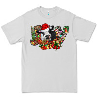Dove Grey Christmas Joy Cow Premium Tee - CowhideDigitalArt