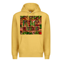 Antique Gold feliz navidad Christmas cactus leopard Premium Hoodie - JahusDesignShop