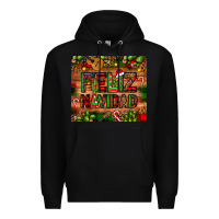 Black feliz navidad Christmas cactus leopard Premium Hoodie - JahusDesignShop