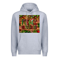 Heather Grey feliz navidad Christmas cactus leopard Premium Hoodie - JahusDesignShop
