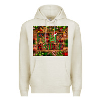 Oatmeal Heather feliz navidad Christmas cactus leopard Premium Hoodie - JahusDesignShop