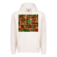 Pale Pink feliz navidad Christmas cactus leopard Premium Hoodie - JahusDesignShop