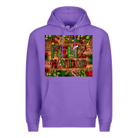 Purple feliz navidad Christmas cactus leopard Premium Hoodie - JahusDesignShop