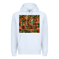White feliz navidad Christmas cactus leopard Premium Hoodie - JahusDesignShop