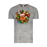 Cloud Rock Christmas reindeer sunflower Vintage Tee - Jasminsmagicworld