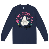 Navy not all disabilities are visible Long Sleeve Tee - MaliasSmallBusiness