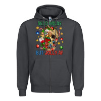 Smoke Dead Inside But Jolly Af Zipper Hoodie - BundleAndBundleShop
