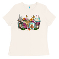 Bone floral coffee cups Ladies Tee - Zillion Design Studio