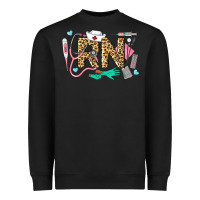 Black Western Registered Nurse Heavyweight Sweatshirt - LillyAllenDesigns
