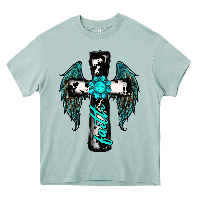 Cross Faith Gemstone Wings Heavy Core Tee by RanaPortraitStore | Teevron