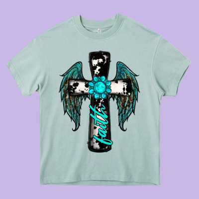 Cross Faith Gemstone Wings Heavy Core Tee Designed By Ranaportraitstore