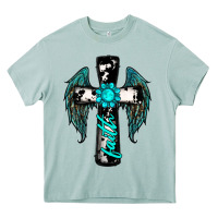 Arona cross faith gemstone wings Heavy Core Tee - RanaPortraitStore