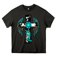 Asphalt cross faith gemstone wings Heavy Core Tee - RanaPortraitStore