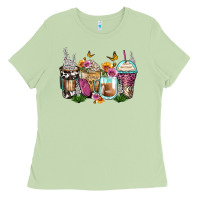 Matcha floral coffee cups Ladies Tee - Zillion Design Studio